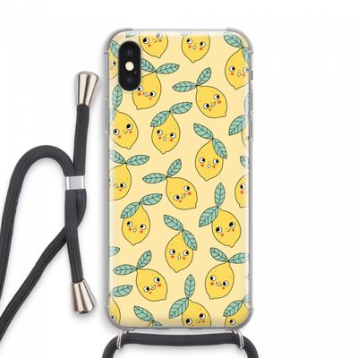 Citroenen: iPhone XS Max Transparant Hoesje met koord