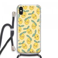 Citroenen: iPhone XS Max Transparant Hoesje met koord