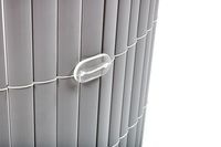 Tuinscherm PVC tuinafscheiding balkonscherm grijs 1x3m - thumbnail