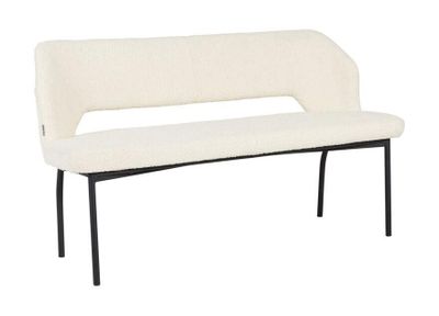 MUST Living Eetkamerbank 'Bloom' Bouclé, 150cm, kleur Naturel