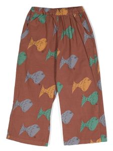 Bobo Choses pantalon imprimé en coton biologique - Marron