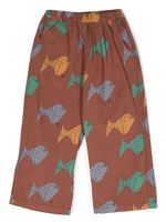 Bobo Choses pantalon imprimé en coton biologique - Marron