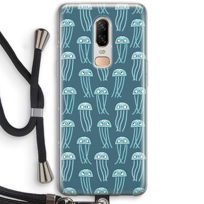 Kwallie: OnePlus 6 Transparant Hoesje met koord