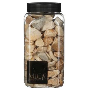 Decoratie/hobby steentjes licht bruin / creme 650 ml