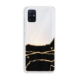 Gouden marmer: Galaxy A51 4G Transparant Hoesje