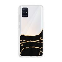 Gouden marmer: Galaxy A51 4G Transparant Hoesje