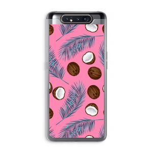 Kokosnoot roze: Samsung Galaxy A80 Transparant Hoesje