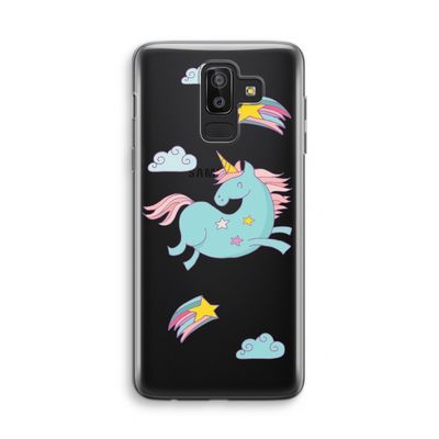 Vliegende eenhoorn: Samsung Galaxy J8 (2018) Transparant Hoesje