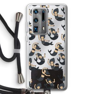 Zeemeermin: Huawei P40 Pro Plus Transparant Hoesje met koord