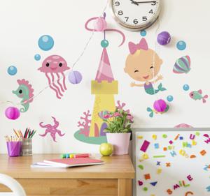 Muursticker kinderkamer zeedieren