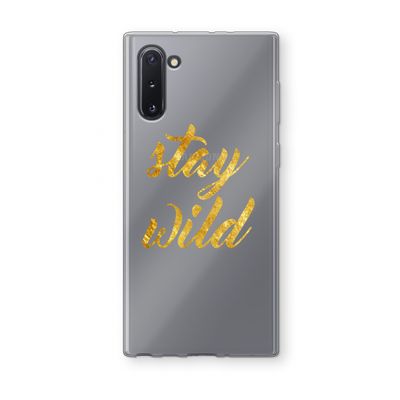 Stay wild: Samsung Galaxy Note 10 Transparant Hoesje