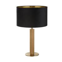 Searchlight Gouden tafellamp London met zwarte kap EU65721BK