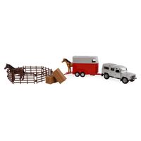 Kids Globe land rover met paardentrailer