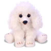 Knuffel Poedel hond - wit - 12 cm - pluche - knuffelhond - knuffeldieren