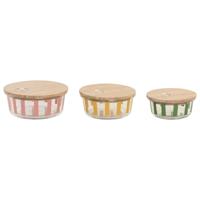 Lunchbox Home ESPRIT Geel Groen Koraal Kristal Borosilicaatglas Strepen Modern 900 ml Lunchbox Home ESPRIT Geel Groen Koraal Kristal Borosilicaatglas Strepen Modern 900 ml