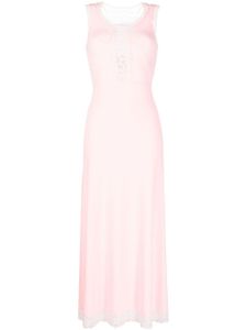 Natasha Zinko robe mi-longue à bordures en dentelle - Rose