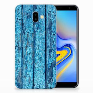 Samsung Galaxy J6 Plus (2018) Bumper Hoesje Wood Blue