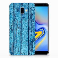 Samsung Galaxy J6 Plus (2018) Bumper Hoesje Wood Blue