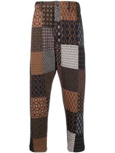 4SDESIGNS pantalon slim à design patchwork - Bleu