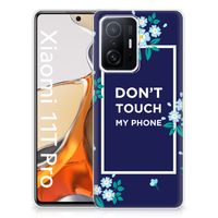 Xiaomi 11T | 11T Pro Silicone-hoesje Flowers Blue DTMP - thumbnail