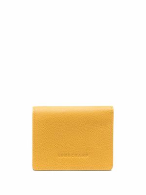 Longchamp porte-monnaie Le Foulonné en cuir grainé - Jaune