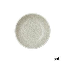 Diep bord Bidasoa Element Hydrozero Beige Keramisch Ø 20 cm (6 Stuks)