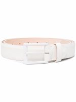 Maison Margiela ceinture en cuir à boucle - Blanc