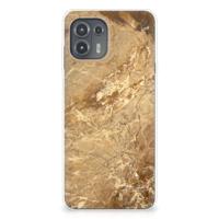 Motorola Edge 20 Lite | TPU | Siliconen hoesje | Marmer Creme
