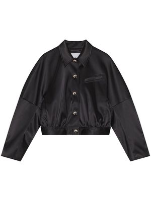 GANNI veste bomber à manches longues - Noir