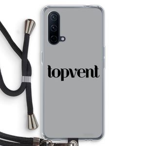 Topvent Grijs Zwart: OnePlus Nord CE 5G Transparant Hoesje met koord
