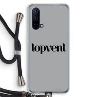 Topvent Grijs Zwart: OnePlus Nord CE 5G Transparant Hoesje met koord