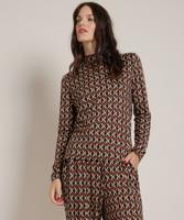 jersey top met all-over print