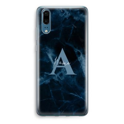 Midnight Marble: Huawei P20 Transparant Hoesje