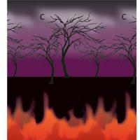 Horror decoratie scenesetter - 15 x 1,2 meter - Halloween wanddecoratie - versiering