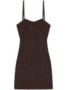 Givenchy robe courte à motif signature 4G en jacquard - Marron