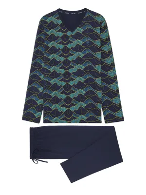 HOM - Long Sleepwear - Lino - navy, Maat:L