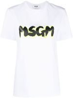 MSGM t-shirt en coton à logo imprimé - Blanc