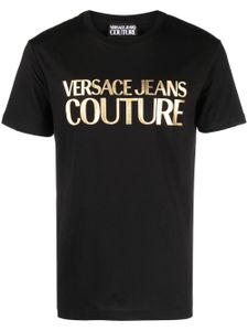 Versace Jeans Couture t-shirt en coton à logo imprimé - Noir