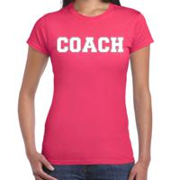 Bellatio Decorations Cadeau t-shirt voor dames - coach - roze - bedankje - verjaardag 2XL  - - thumbnail