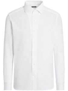 Zegna chemise en coton à manches longues - Blanc