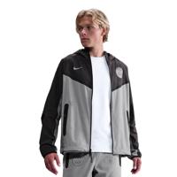 Nike Paris Saint-Germain Tech Fleece Jack Woven 2025-2026 Antraciet Grijs Zilver Zwart