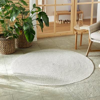 Jute Buitenkleed Braids - Rond - Grijs maat: xcm - materiaal: Polypropyleen - Dekbed-Discounter.nl