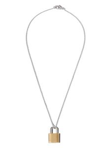 EÉRA collier en or blanc 18ct à pendentif Lock - Argent