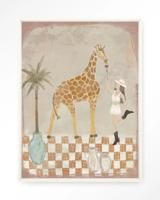 Urban Cotton Wandkleed 'Feeding Rose' 145 x 190cm in Floating Frame - off white