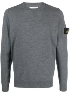 Stone Island pull en laine à motif Compass - Gris