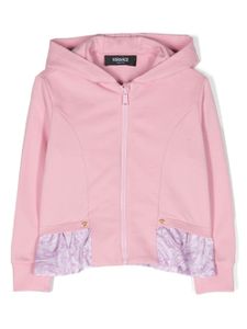 Versace Kids hoodie à bords contrastants - Rose