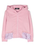 Versace Kids hoodie à bords contrastants - Rose - thumbnail