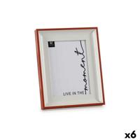 Fotolijsten Gift Decor Wit Rood Kristal Plastic (6 Stuks)