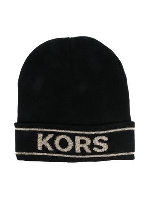 Michael Kors Kids bonnet en maille fine - Noir