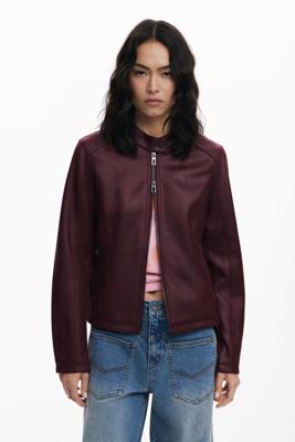 Gecombineerd jack met leerlook - RED - XXL